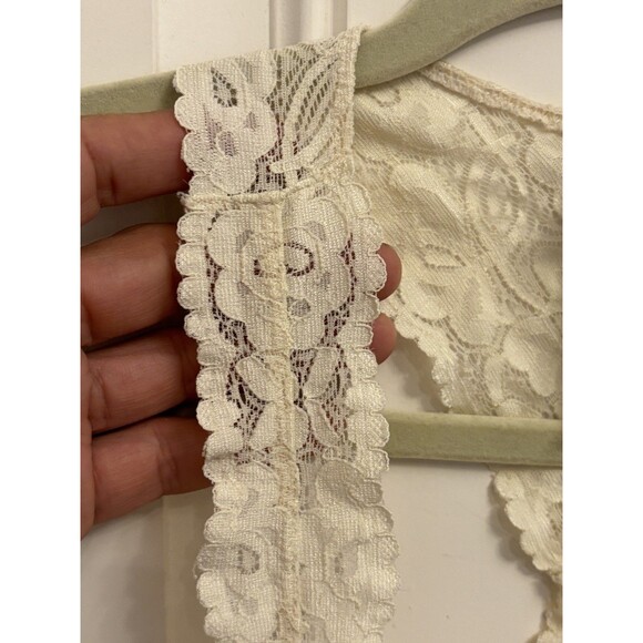 Free People Womens Gallon Lace Floral Nude Racerback Lace Bralette Size  S/P - Picture 10 of 12